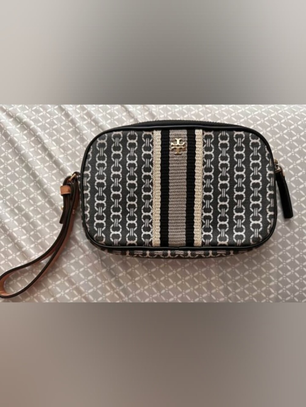 Tory Burch Wristlet/ Pouch with Gold Zip